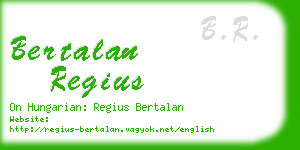 bertalan regius business card